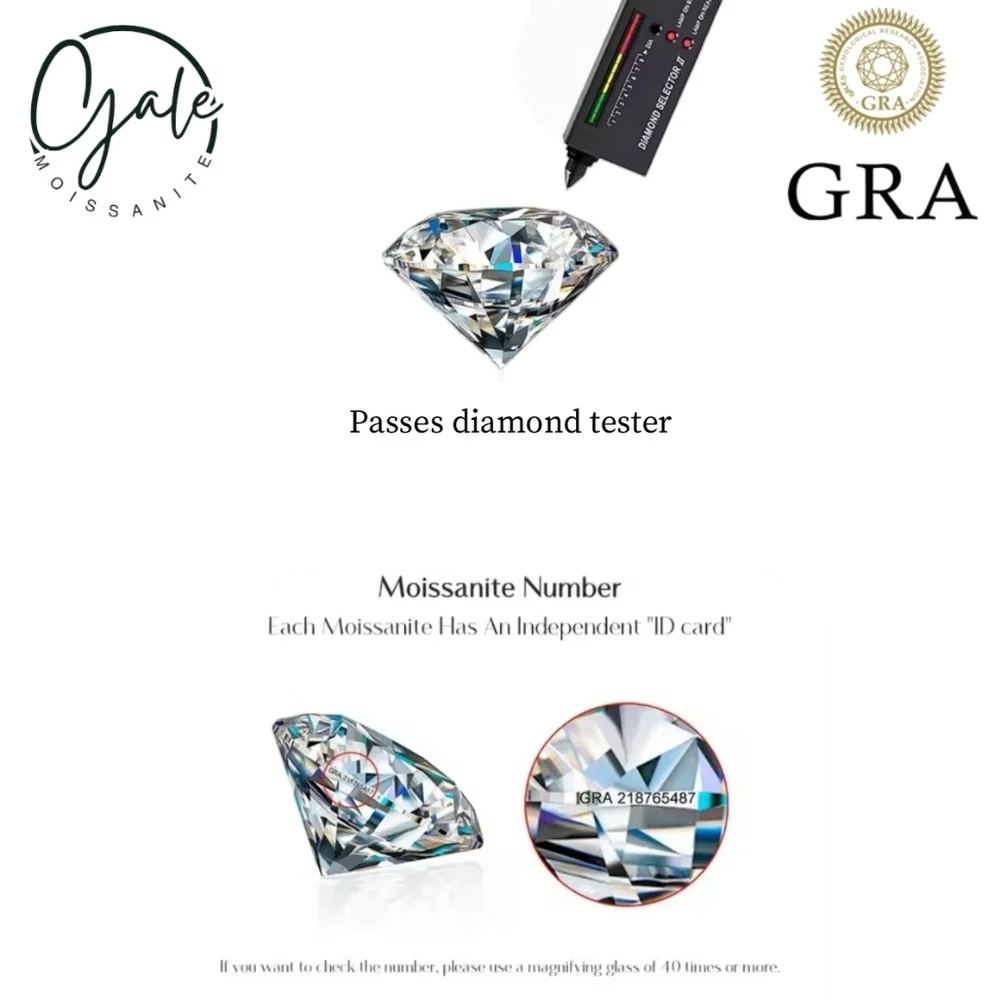 Certified 10 CT Moissanite  Diamond Ring with Lighted Box - Picture 11 of 15